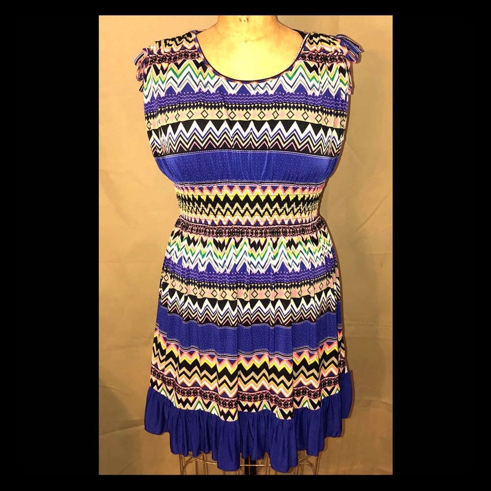 Stripes ruffle dress